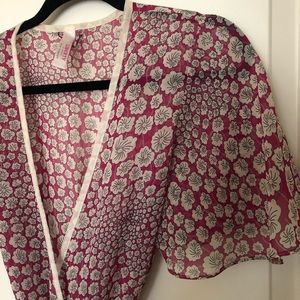 Sheer kimono style top